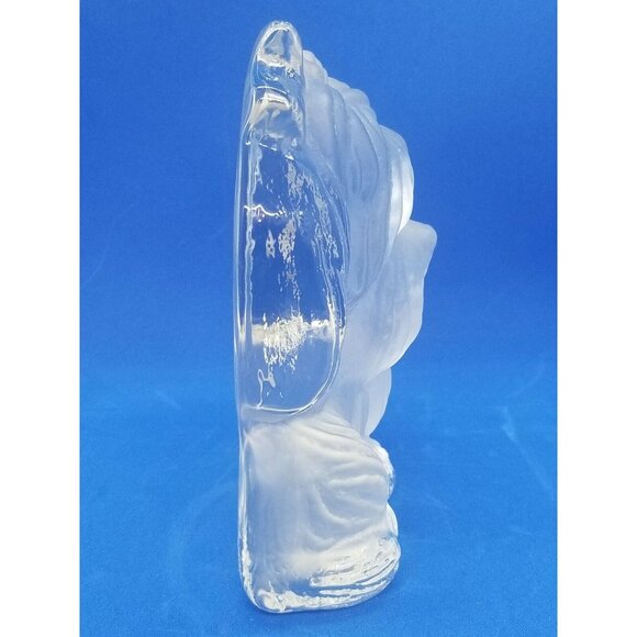 Viking Dalzell Yorkshire Terrier Yorkie Frosted Clear Glass Dog Paperweight - Picture 2 of 6